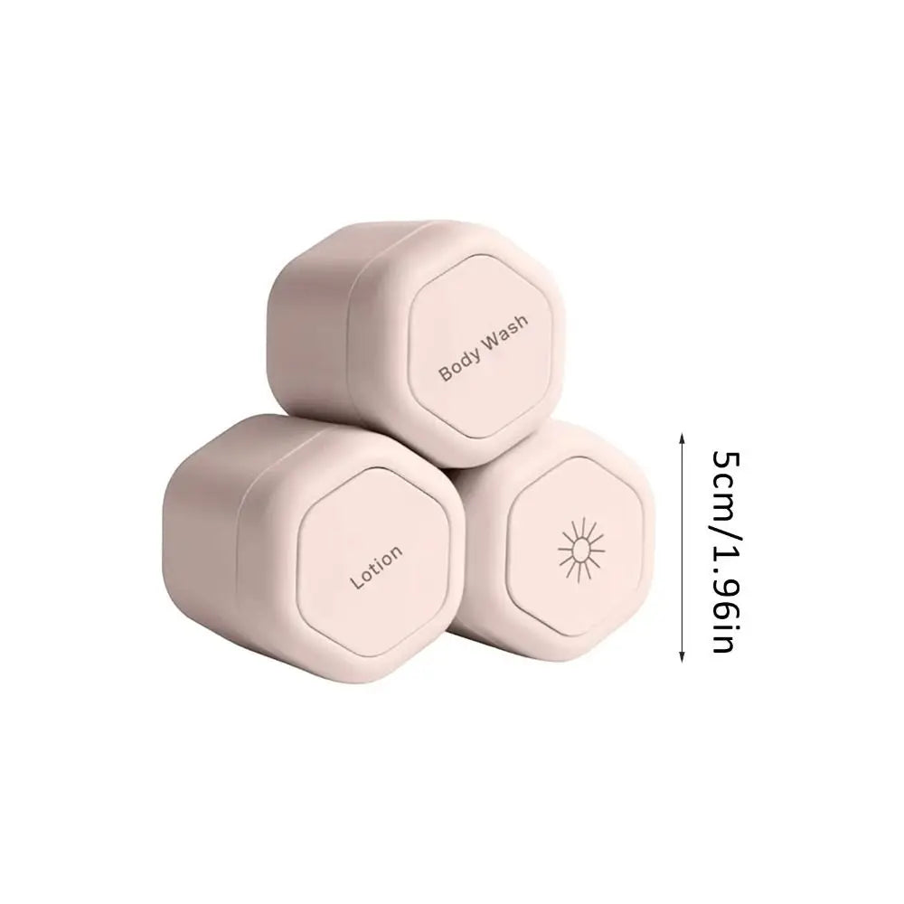 3Pcs Portable Magnetic Cosmetic Dispenser Travel Storage