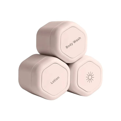 3Pcs Portable Magnetic Cosmetic Dispenser Travel Storage