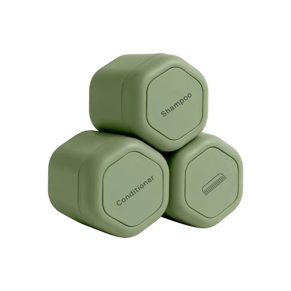 3Pcs Portable Magnetic Cosmetic Dispenser Travel Storage