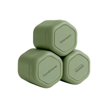 3Pcs Portable Magnetic Cosmetic Dispenser Travel Storage