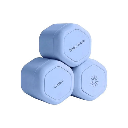 3Pcs Portable Magnetic Cosmetic Dispenser Travel Storage