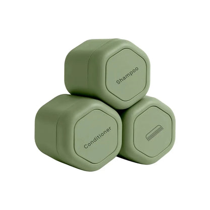 3Pcs Portable Magnetic Cosmetic Dispenser Travel Storage